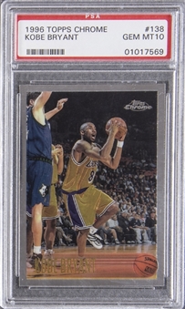 1996-97 Topps Chrome #138 Kobe Bryant Rookie Card – PSA GEM MT 10 